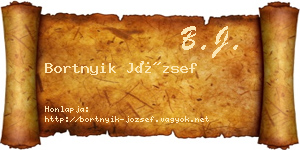 Bortnyik József névjegykártya