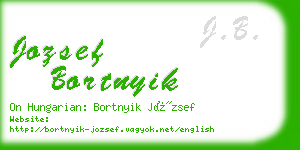 jozsef bortnyik business card